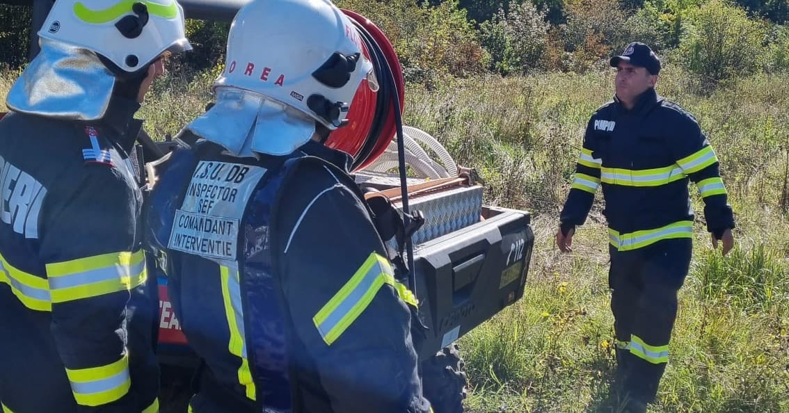 S-a dat alarma, incendiu de pădure, exercițiu desfășurat de ISU Dâmbovița 